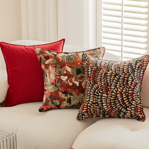 Vino Burgundy Velvet Cushion Cover Set - Staunton and Henry