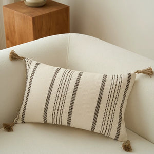 Orient Beige & Cream Chenille Jacquard Cushion Cover Set - Staunton and Henry