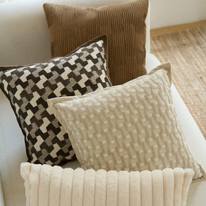 Barrow Textured Warm Beige Cushion Cover Set