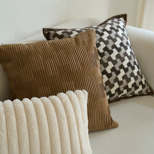 Barrow Textured Warm Beige Cushion Cover Set