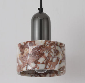 Luca Red Marble Stone Pendant Light - Staunton and Henry