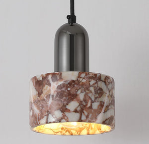 Luca Red Marble Stone Pendant Light - Staunton and Henry