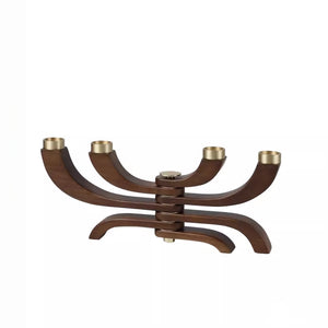 Nero Mid-Century Rotating Wooden Candle Holder - Staunton and Henry