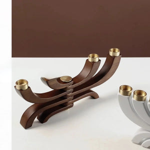 Nero Mid-Century Rotating Wooden Candle Holder - Staunton and Henry