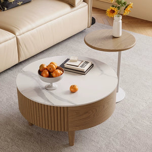 Anna Nordic Wood and Stone Coffee Table - Staunton and Henry