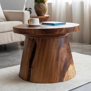 Ava Solid Walnut Pedestal Coffee Table - Staunton and Henry