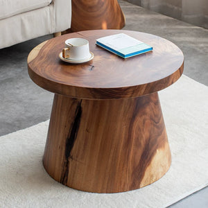 Ava Solid Walnut Pedestal Coffee Table - Staunton and Henry