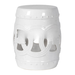 Ivory Cloud Ceramic Garden Stool