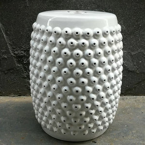 Ivory Cloud Ceramic Garden Stool