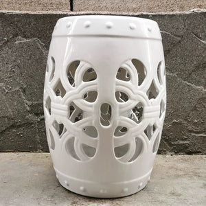 Ivory Cloud Ceramic Garden Stool