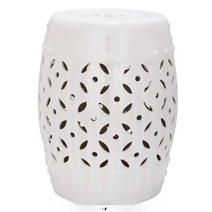 Ivory Cloud Ceramic Garden Stool