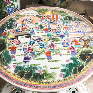 Prosperity Garden Ceramic Drum Stool