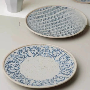 Hand-Painted Stoneware Breakfast Plate 21cm Underglaze Ceramic Dinner Dish - Staunton and Henry