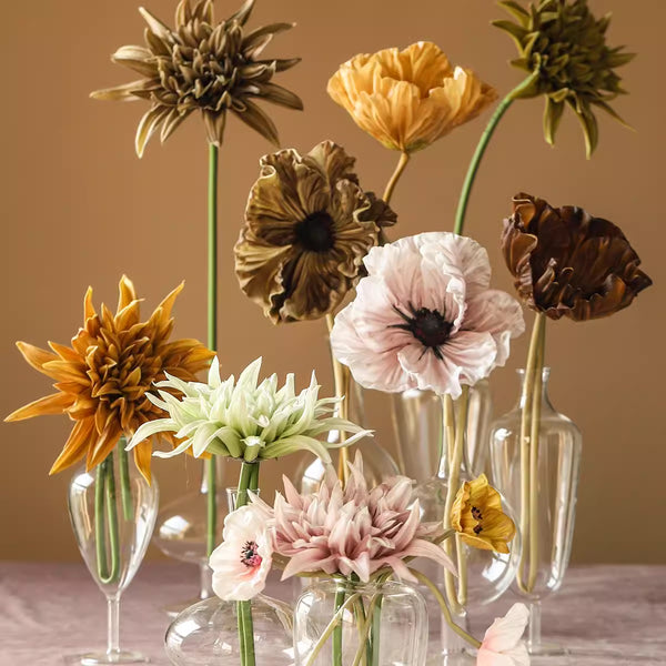 Artificial Dahlia and Poppies Stems - Staunton and Henry