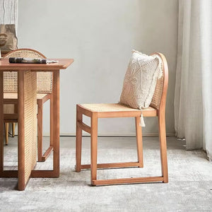 Budi Stackable Wood and Rattan Dining Chair - Staunton and Henry