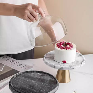Footed Marble Cake Stand and Dome - Staunton and Henry