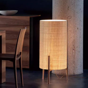 Japanese Style Linen Table Lamp - Staunton and Henry