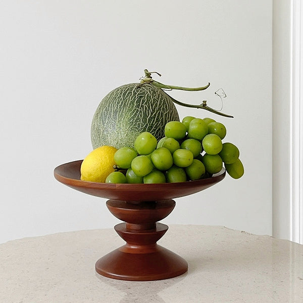 Vintage Solid Cherry Wood Fruit Bowl - Staunton and Henry