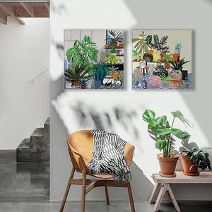 Plants Illustration Wall Art with Frame - Staunton and Henry