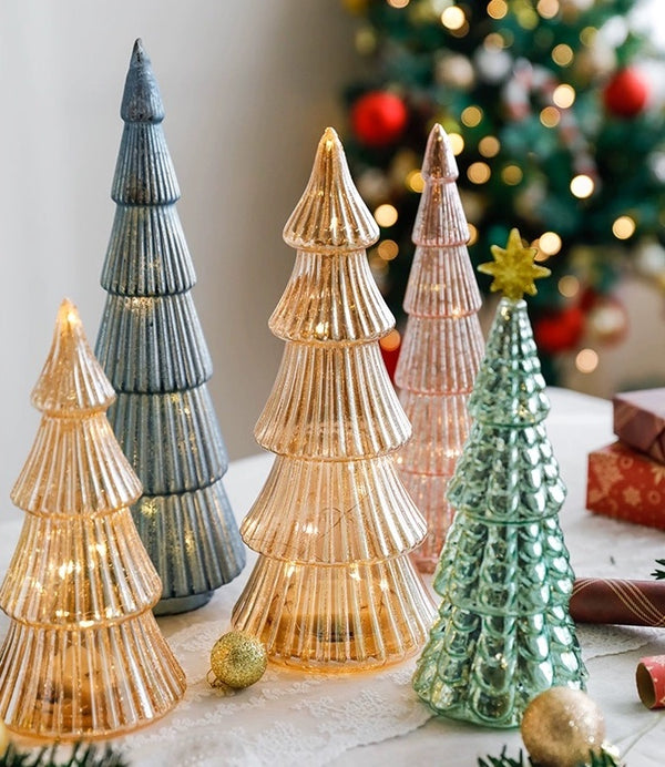 LED Battery Glass Light Up Christmas Trees - Staunton and Henry