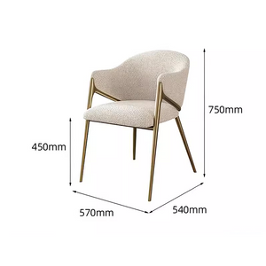 Carrie Curved and Boucl√© Dining Chair - Staunton and Henry