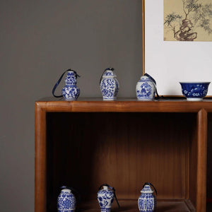 Blue & White Chinese Urn Christmas Bauble Set of 5 - Staunton and Henry