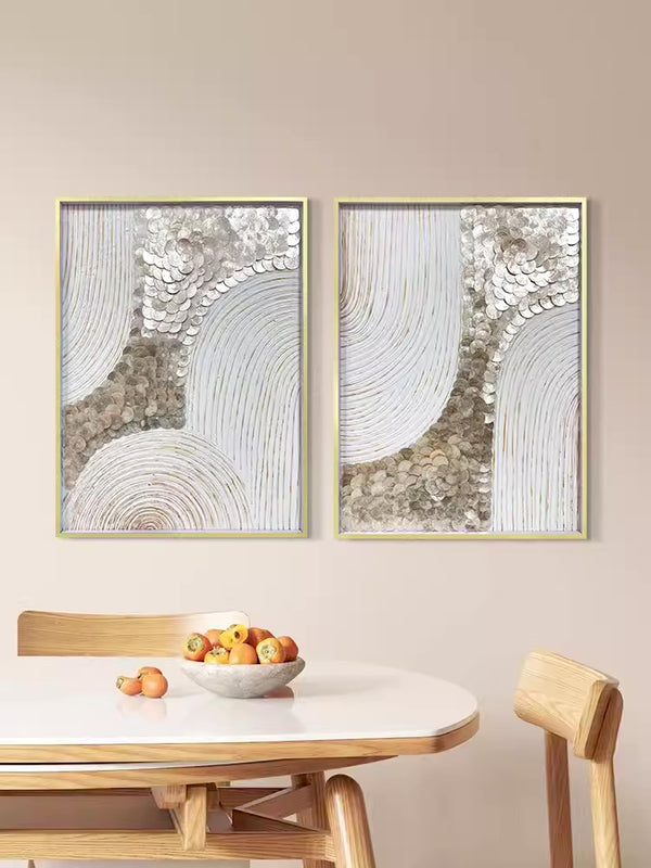 Textured Mother of Pearl Wall Art - Staunton and Henry