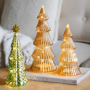 LED Battery Glass Light Up Christmas Trees - Staunton and Henry