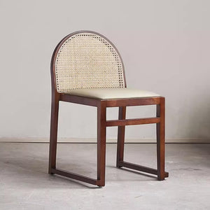 Budi Stackable Wood and Rattan Dining Chair - Staunton and Henry