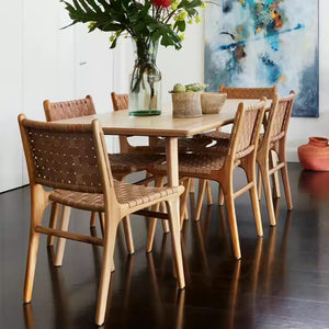 Kirra Woven Leather Dining Chair - Staunton and Henry
