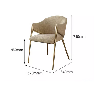 Carrie Curved and Boucl√© Dining Chair - Staunton and Henry