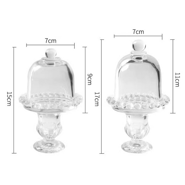 Mini Glass Cake Dome and Footed Stand - Staunton and Henry