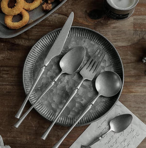 Vintage Bistro Satin Matte Finish Cutlery Set - Staunton and Henry