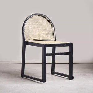 Budi Stackable Wood and Rattan Dining Chair - Staunton and Henry
