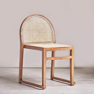 Budi Stackable Wood and Rattan Dining Chair - Staunton and Henry