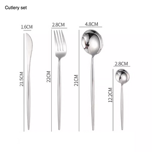 Slimline Modern Stainless Steel Cutlery Set - Staunton and Henry