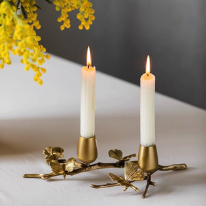 Brass Butterfly Candlestick Holders - Staunton and Henry