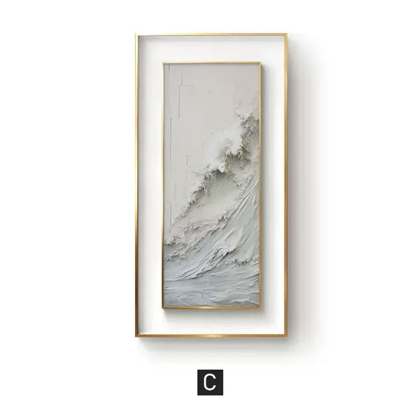 Double Framed Abstract Waves in the Sea Wall Art - Staunton and Henry