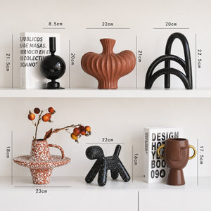 Bella Mid-Century Modern Sculptural Ceramic Ornament Set - Staunton and Henry