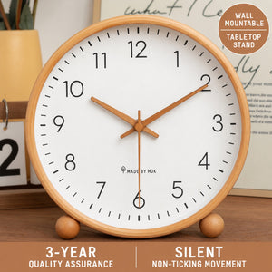 Nobu Nordic Solid Wood Silent Clock