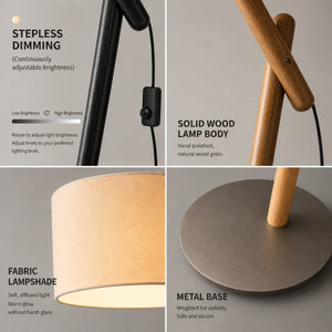 Kanso Solid Wood Japandi Floor Lamp - Staunton and Henry