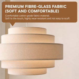 Halo Tiered White Fabric Pendant Light - Staunton and Henry
