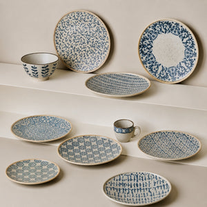 Hand-Painted Stoneware Breakfast Plate 21cm Underglaze Ceramic Dinner Dish - Staunton and Henry