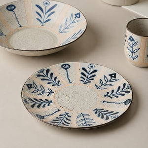Hand-Painted Stoneware Breakfast Plate 21cm Underglaze Ceramic Dinner Dish - Staunton and Henry