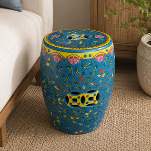 Peony Song Ceramic Garden Stool