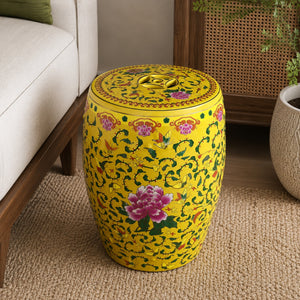 Peony Song Ceramic Garden Stool
