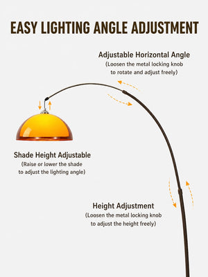 Amber Lounge Arched Floor Lamp - Staunton and Henry