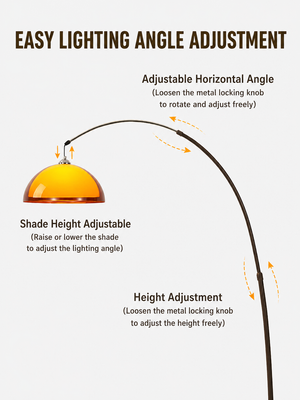 Amber Lounge Arched Floor Lamp - Staunton and Henry