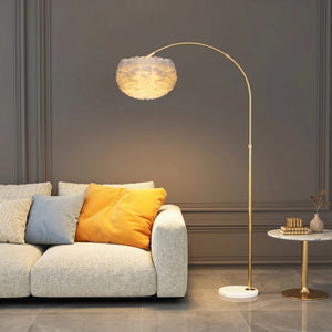 Esther Glow Arched Feather Floor Lamp - Staunton and Henry
