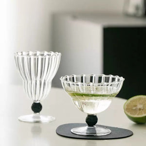 Swirl Ribbed Glass Dessert Glasses - Staunton and Henry